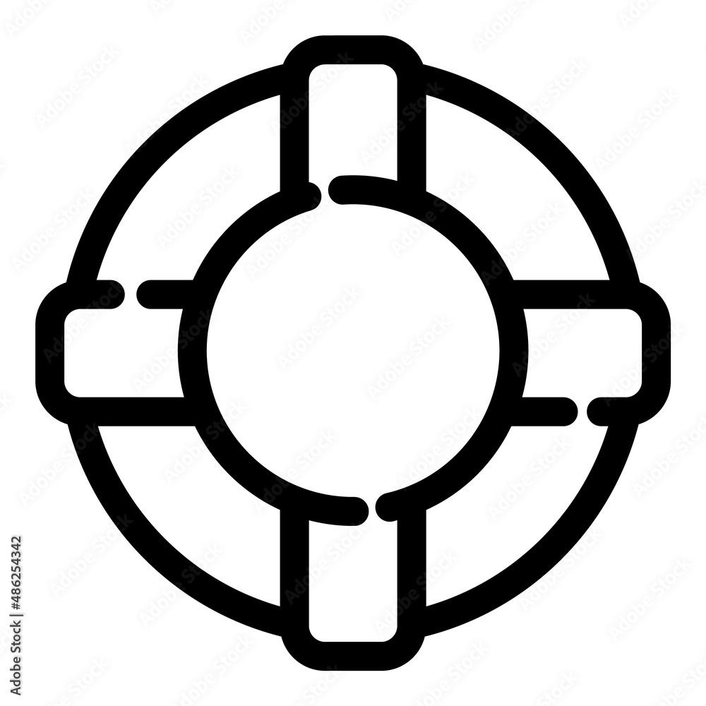 Lifebuoy Flat Icon Isolated On White Background Lifebuoy Flat Icon Isolated On White Background