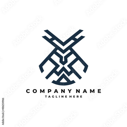 lion logo, samurai lion logo