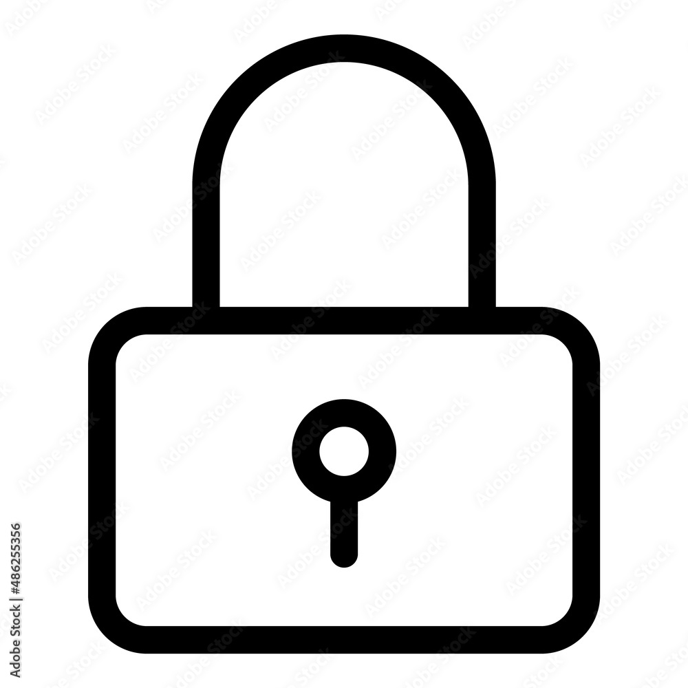 Lock Flat Icon Isolated On White Background Lock Flat Icon Isolated On White Background
