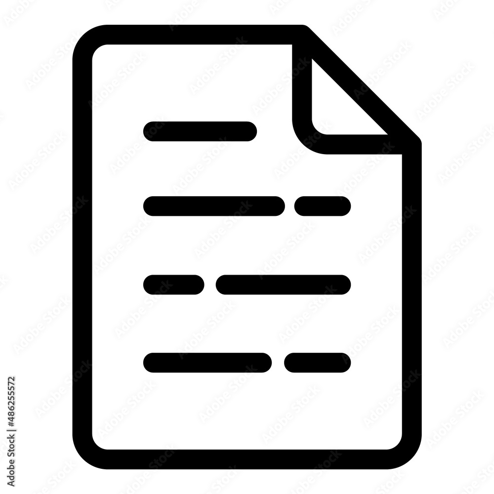 Document Flat Icon Isolated On White Background Document Flat Icon Isolated On White Background