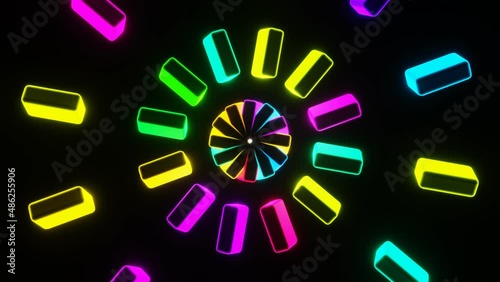 Abstract neon shimmering background VJ Loop photo