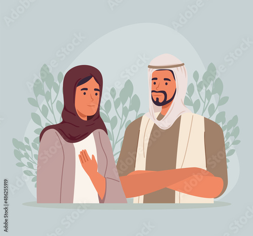 young couple muslim