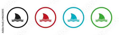 Shark attack. Vector image.