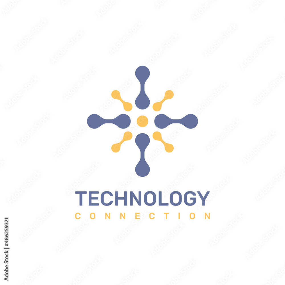 Creative connection technology logo vector