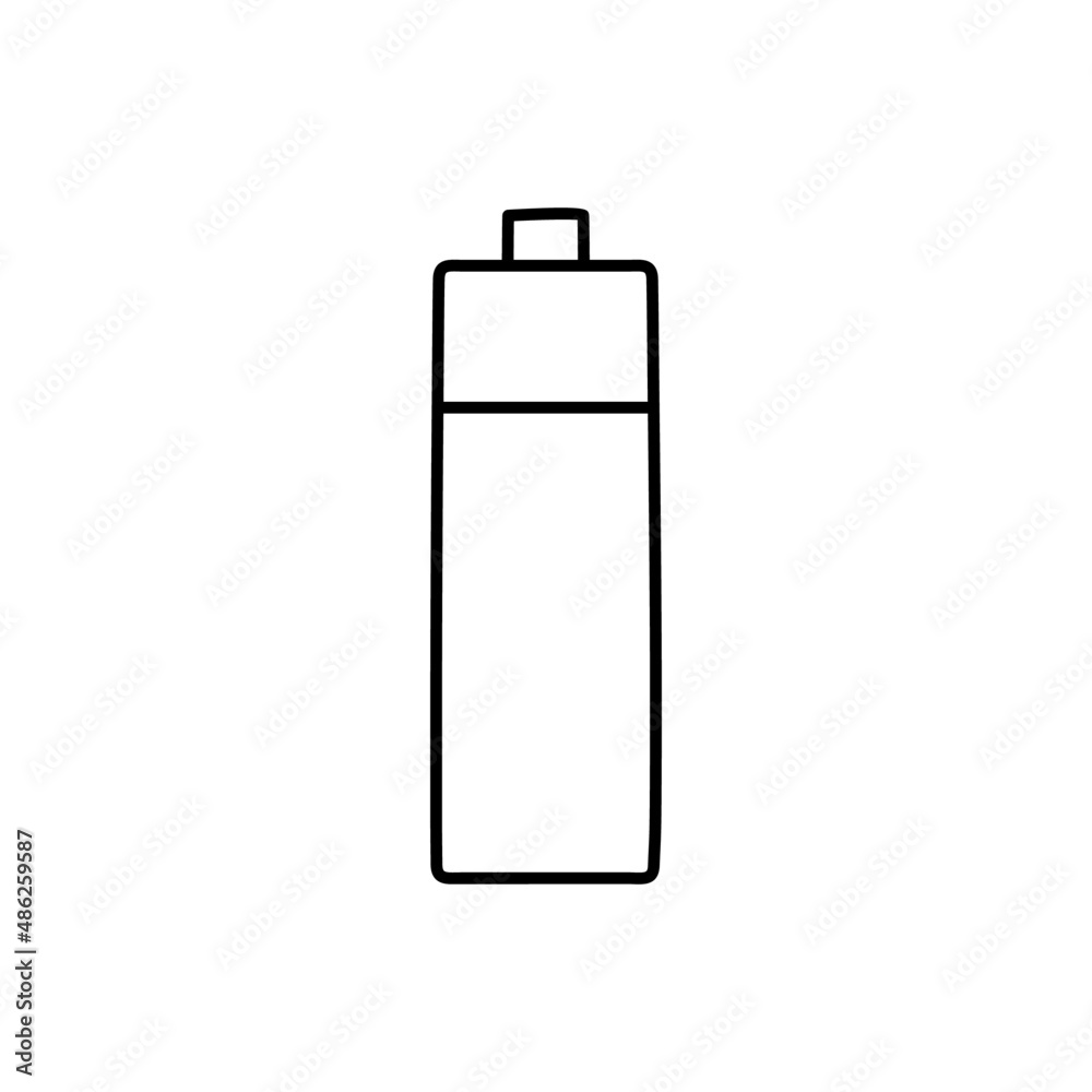 Battery, energy icon in black line style icon, style isolated on white background Battery, energy icon in black line style icon, style isolated on white background