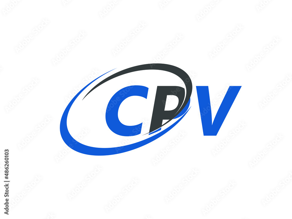 CPV letter creative modern elegant swoosh logo design CPV letter creative modern elegant swoosh logo design