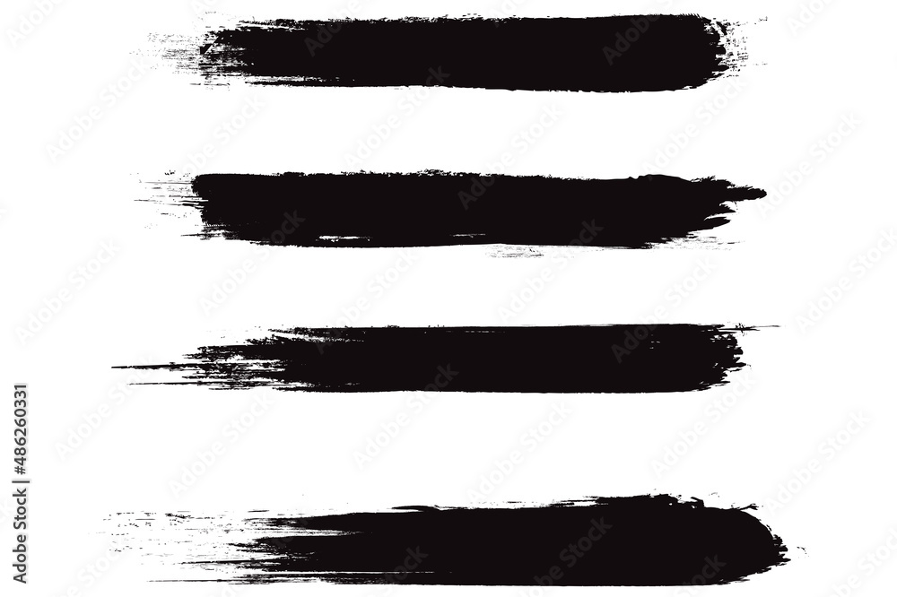 Black brush stroke set isolated on background. Collection of trendy brush stroke vector for black ink paint, grunge backdrop, dirt banner, watercolor design and dirty texture. Brush stroke vector Black brush stroke set isolated on background. Collection of trendy brush stroke vector for black ink paint, grunge backdrop, dirt banner, watercolor design and dirty texture. Brush stroke vector