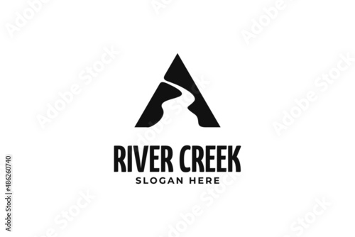 Modern river creek logo design inspirations