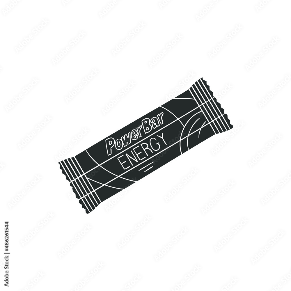 Power Bar Icon Silhouette Illustration. Energy Nutrition Snack Vector ...