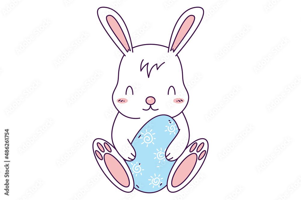 Obraz premium Cute Easter bunnies hatching collection