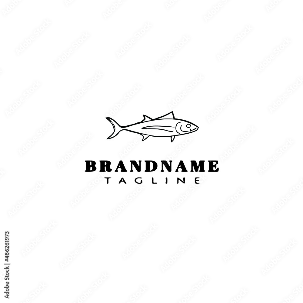 animal fish cartoon logo template icon design black isolated vector illustration animal fish cartoon logo template icon design black isolated vector illustration