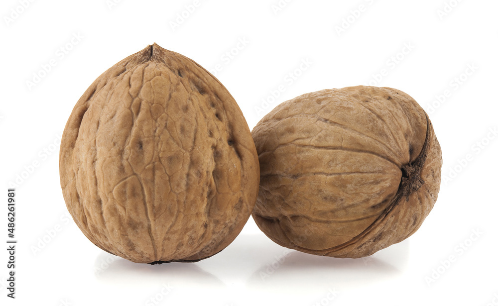 Walnuts isolated on white background. Walnuts isolated on white background.