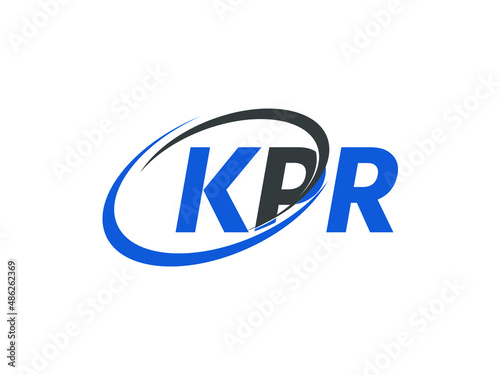 KPR letter creative modern elegant swoosh logo design
