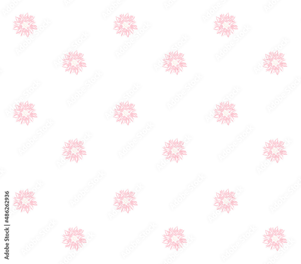 Flowers background. Vector seamless texture. Summer floral pattern. Minimalistic design.
