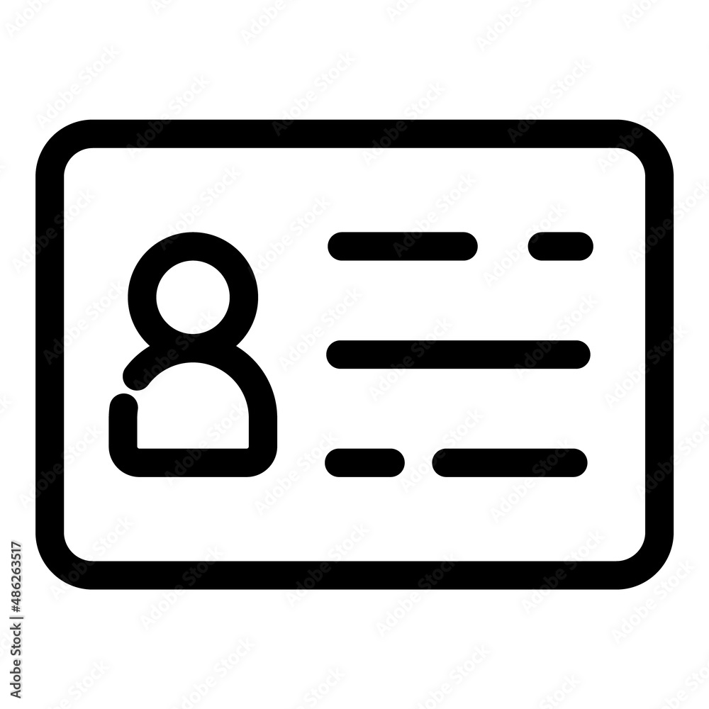 Driver License Flat Icon Isolated On White Background Driver License Flat Icon Isolated On White Background