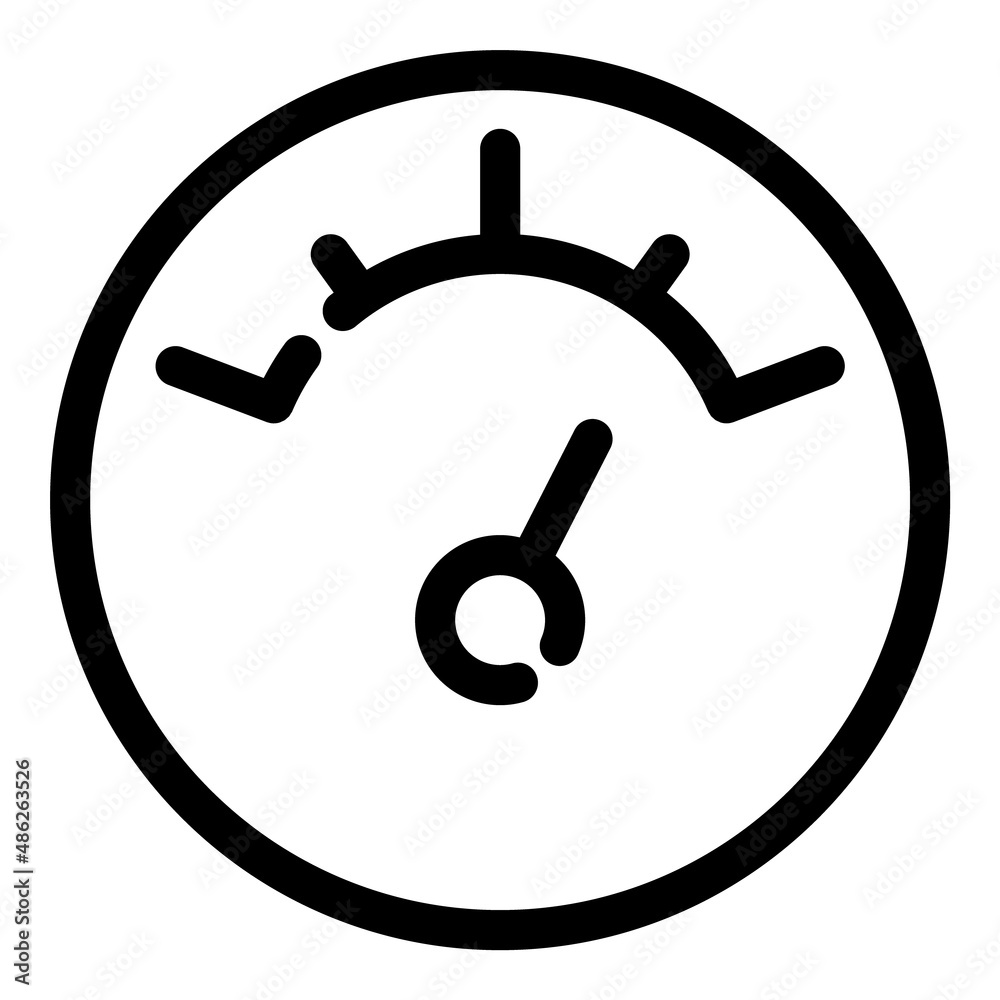 Speedometer Flat Icon Isolated On White Background Speedometer Flat Icon Isolated On White Background