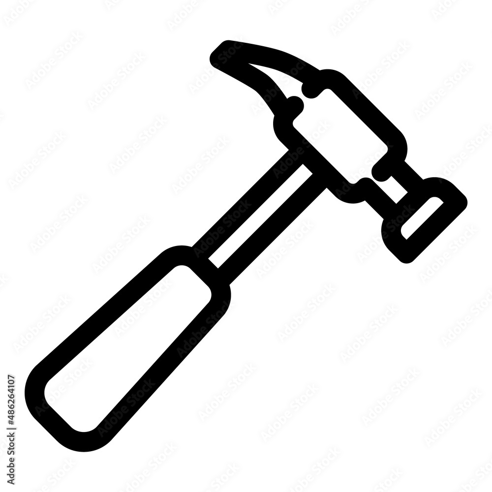 Hammer Flat Icon Isolated On White Background Hammer Flat Icon Isolated On White Background