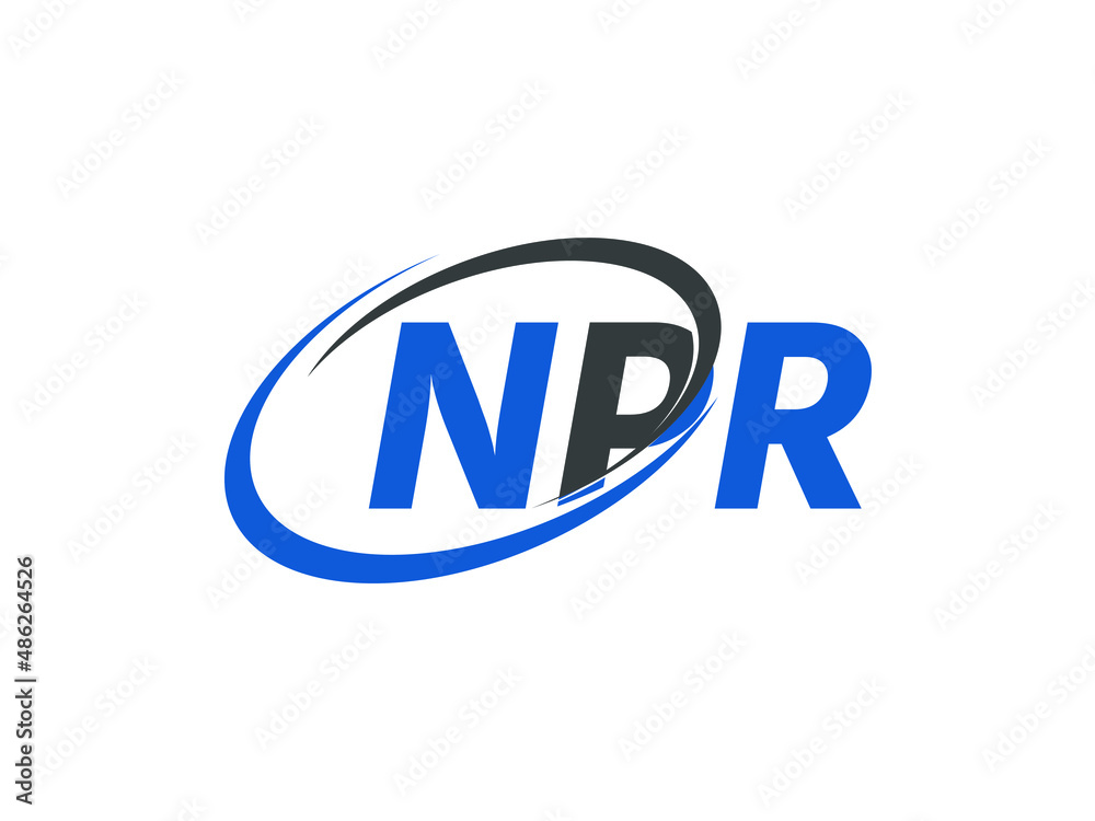 NPR letter creative modern elegant swoosh logo design NPR letter creative modern elegant swoosh logo design