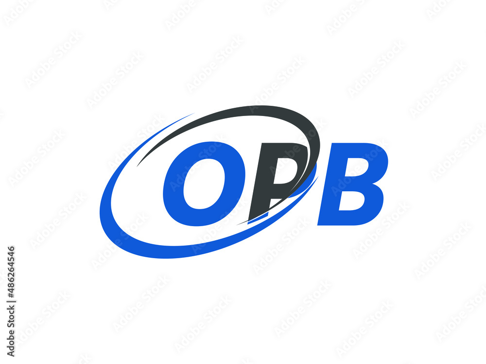 OPB letter creative modern elegant swoosh logo design OPB letter creative modern elegant swoosh logo design