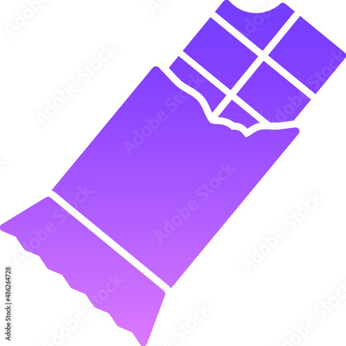 Choclate Bar Glyph Gradient 