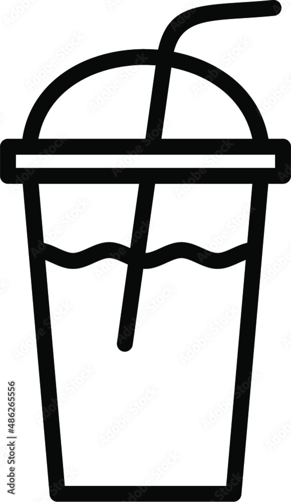 Juice cup Line Icon Juice cup Line Icon