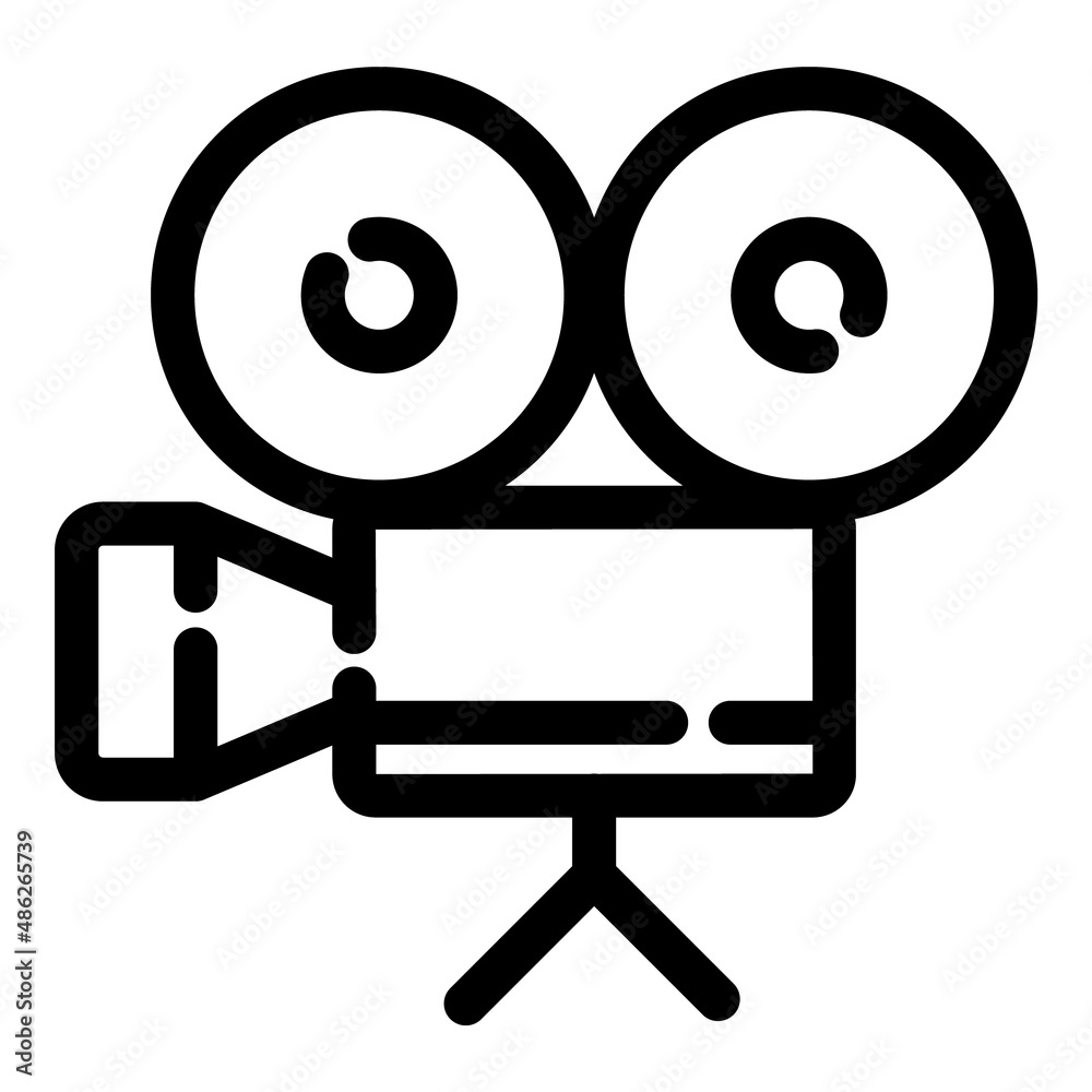 Video Camera Flat Icon Isolated On White Background Video Camera Flat Icon Isolated On White Background