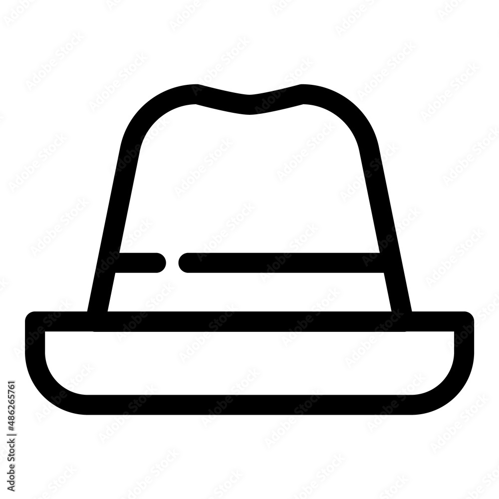 Hat Flat Icon Isolated On White Background Hat Flat Icon Isolated On White Background