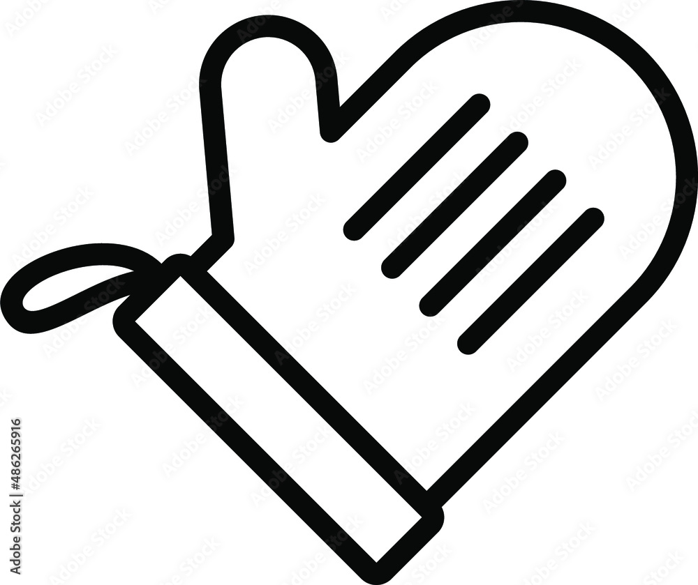 Baking gloves Line Icon Baking gloves Line Icon