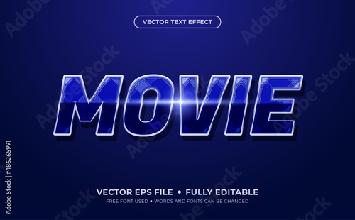 Movie Editable Vector Text Effect.