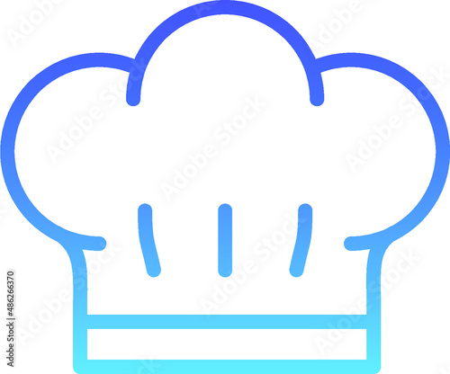 Chef's hat Line Gradient