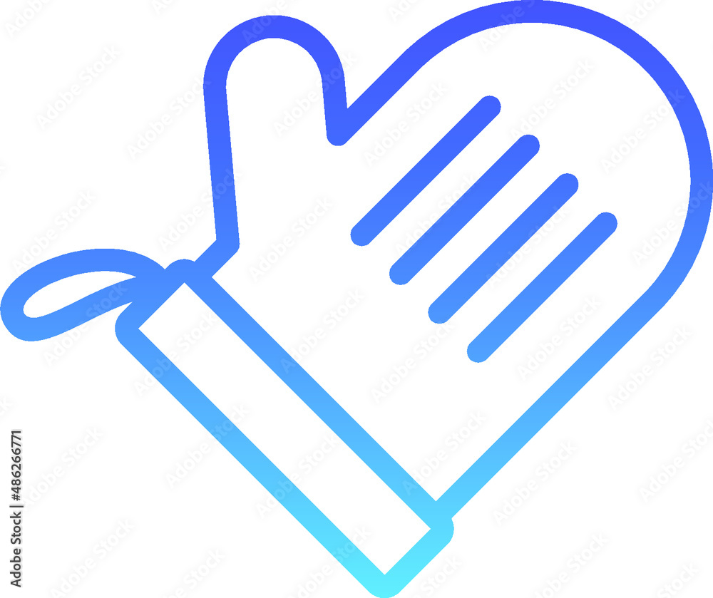 Baking gloves Line Gradient Baking gloves Line Gradient