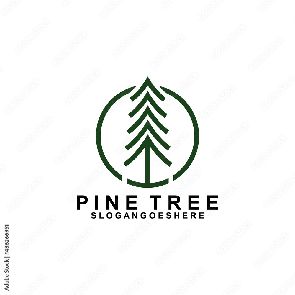 Pine Tree Logo Template Design Vector, Emblem, Design Concept, Creative Symbol, Icon Pine Tree Logo Template Design Vector, Emblem, Design Concept, Creative Symbol, Icon