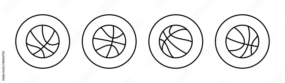 Basketball icons set. Basketball ball sign and symbol Basketball icons set. Basketball ball sign and symbol