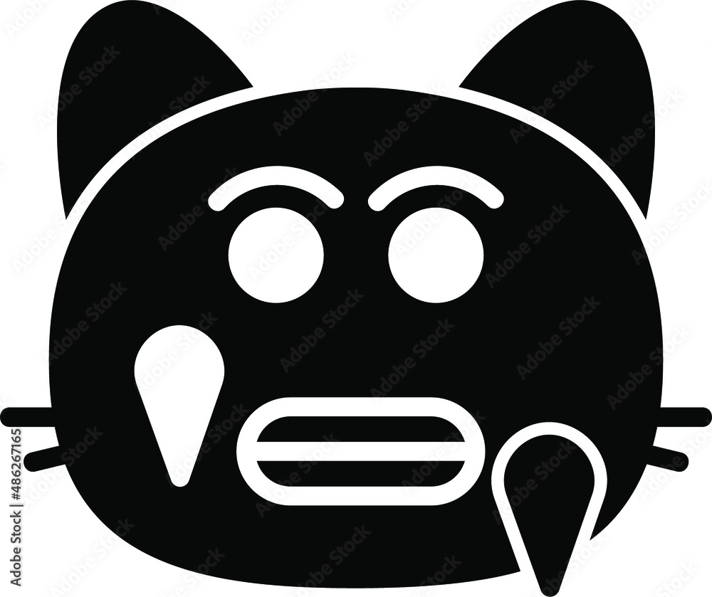 cat chilled Glyph Icon