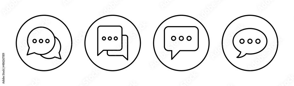 Chat icons set. speech bubble sign and symbol. comment icon. message Chat icons set. speech bubble sign and symbol. comment icon. message