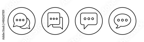 Chat icons set. speech bubble sign and symbol. comment icon. message