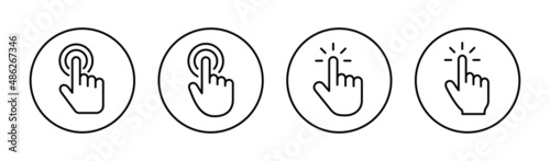 Hand cursor icons set. cursor sign and symbol. hand cursor icon clik