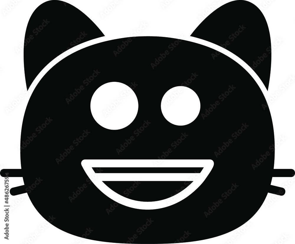 cat happy Glyph Icon