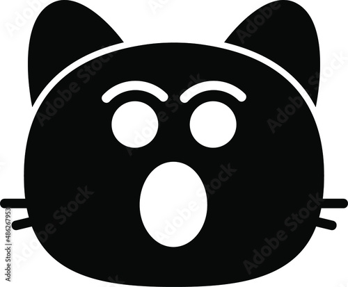 cat shock Glyph Icon