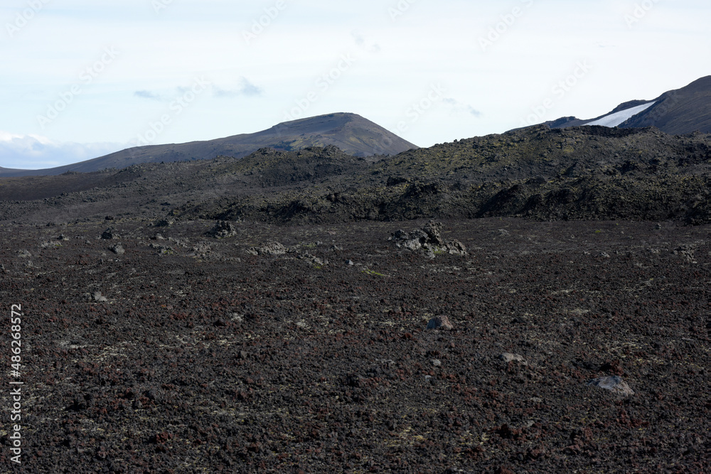 Lavafeld am Hang des Vulkans Hekla