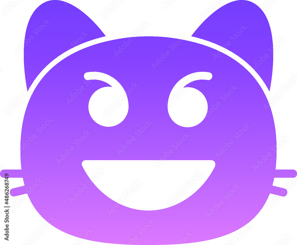 cat devil III Glyph Gradient cat devil III Glyph Gradient