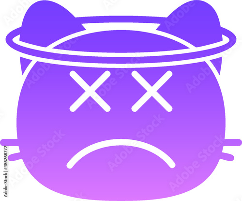 cat dizzy Glyph Gradient
