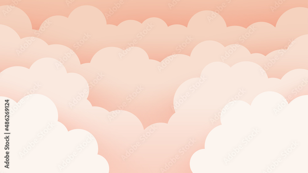Paper cut out cloud background