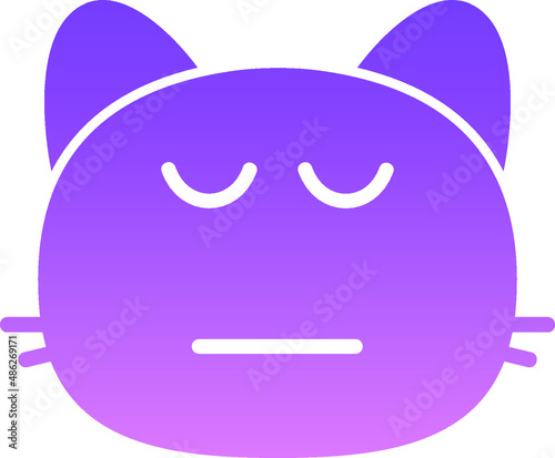 cat sleeping Glyph Gradient