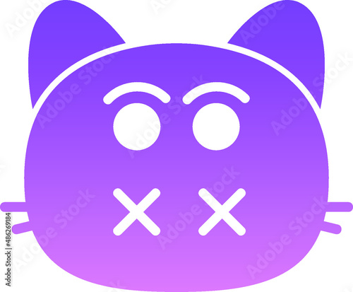 cat silent Glyph Gradient