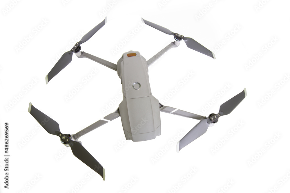 Quadcopter camera drone isolate on white background Quadcopter camera drone isolate on white background
