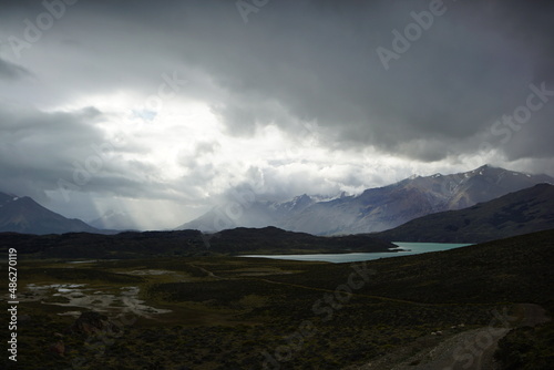 clouds over the mountains, Perito Moreno  photo