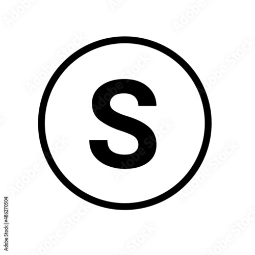 Letter S rounded with circle 