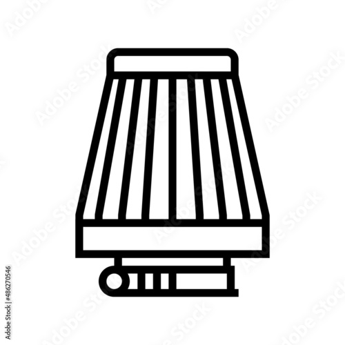 air filter motorcycle line icon vector. air filter motorcycle sign. isolated contour symbol black illustration