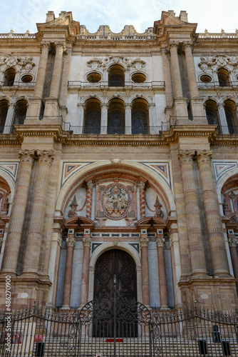 Detail of the cathedral at Malaga in Spain